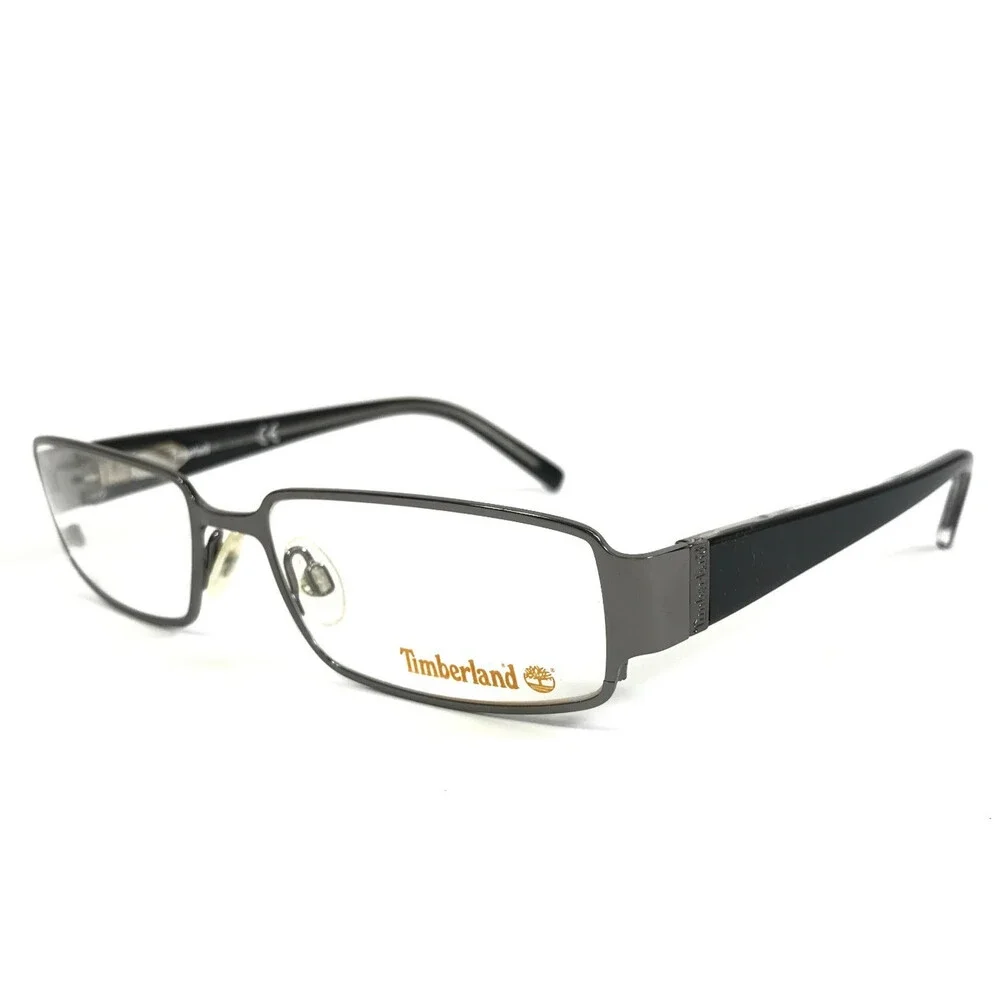 Timberland Eyeglasses Frames TB1035 Col. H41 Silver Black Rectangle 54-17-140